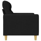 2-Seater Sofa Black 140 cm Fabric