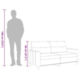 2-Seater Sofa Black 140 cm Fabric - Extra Image