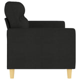 3-Seater Sofa Black 180 cm Fabric - Top-Down View