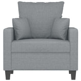 Sofa Chair Light Grey 60 cm Fabric