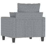 Sofa Chair Light Grey 60 cm Fabric - 45-Degree Angle