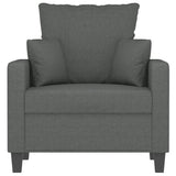 Sofa Chair Dark Grey 60 cm Fabric - Side View