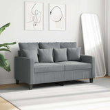 2-Seater Sofa Light Grey 120 cm Fabric