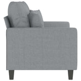 2-Seater Sofa Light Grey 120 cm Fabric - Top-Down View