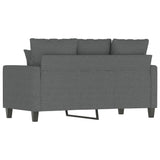 2-Seater Sofa Dark Grey 120 cm Fabric - 45-Degree Angle