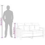2-Seater Sofa Dark Grey 120 cm Fabric