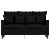 2-Seater Sofa Black 120 cm Fabric