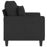 2-Seater Sofa Black 120 cm Fabric - Top-Down View