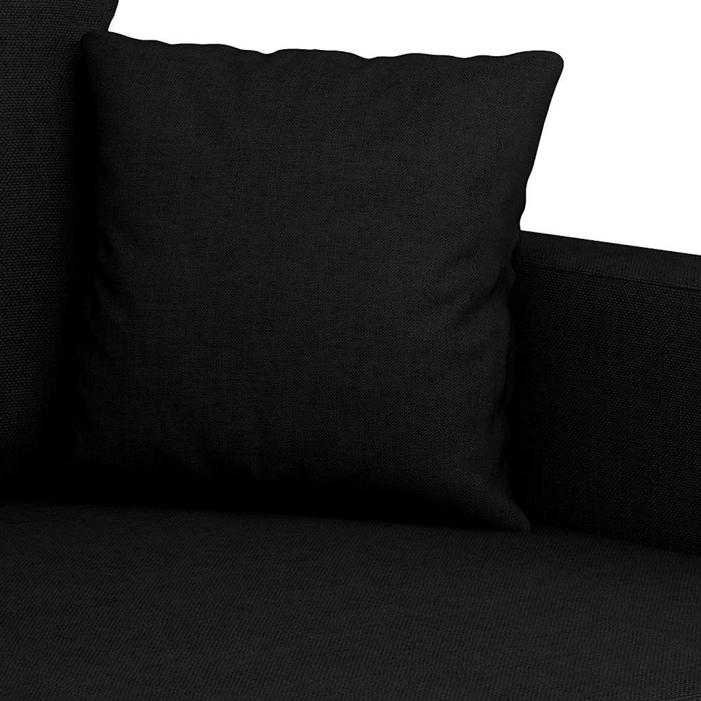 2-Seater Sofa Black 120 cm Fabric