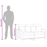 2-Seater Sofa Black 120 cm Fabric