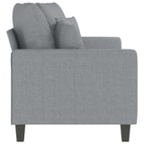 2-Seater Sofa Light Grey 140 cm Fabric - Top-Down View