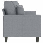 2-Seater Sofa Light Grey 140 cm Fabric