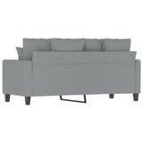 2-Seater Sofa Light Grey 140 cm Fabric - 45-Degree Angle