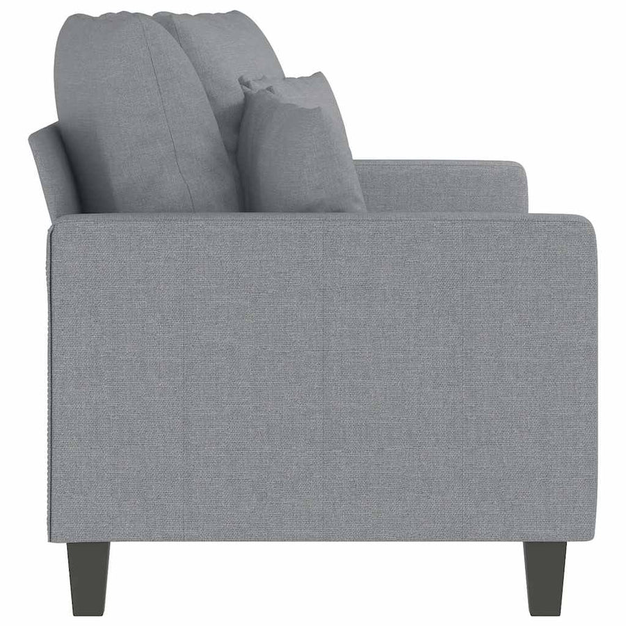 2-Seater Sofa Light Grey 140 cm Fabric