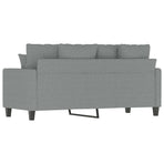 2-Seater Sofa Light Grey 140 cm Fabric