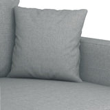 2-Seater Sofa Light Grey 140 cm Fabric - Rear View