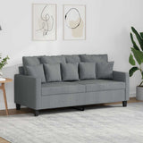 2-Seater Sofa Light Grey 140 cm Fabric