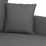 2-Seater Sofa Dark Grey 140 cm Fabric - Rear View