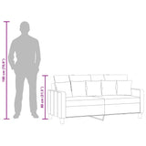 2-Seater Sofa Black 140 cm Fabric - Extra Image