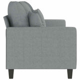 3-Seater Sofa Light Grey 180 cm Fabric