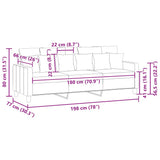 3-Seater Sofa Light Grey 180 cm Fabric - Extra Image