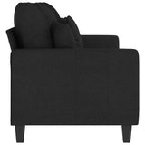3-Seater Sofa Black 180 cm Fabric - Top-Down View