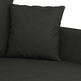 3-Seater Sofa Black 180 cm Fabric - Rear View
