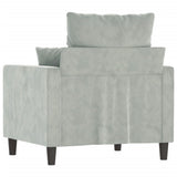Sofa Chair Light Grey 60 cm Velvet