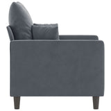 Sofa Chair Dark Grey 60 cm Velvet - Top-Down View