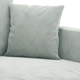 2-Seater Sofa Light Grey 120 cm Velvet - Rear View