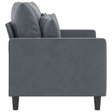 2-Seater Sofa Dark Grey 120 cm Velvet - Top-Down View