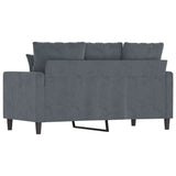2-Seater Sofa Dark Grey 120 cm Velvet - 45-Degree Angle