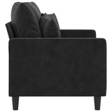 2-Seater Sofa Black 120 cm Velvet - Top-Down View