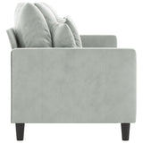 3-Seater Sofa Light Grey 180 cm Velvet - Top-Down View