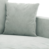 3-Seater Sofa Light Grey 180 cm Velvet - Rear View