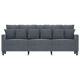 3-Seater Sofa Dark Grey 180 cm Velvet