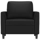 Sofa Chair Black 60 cm Faux Leather - Side View
