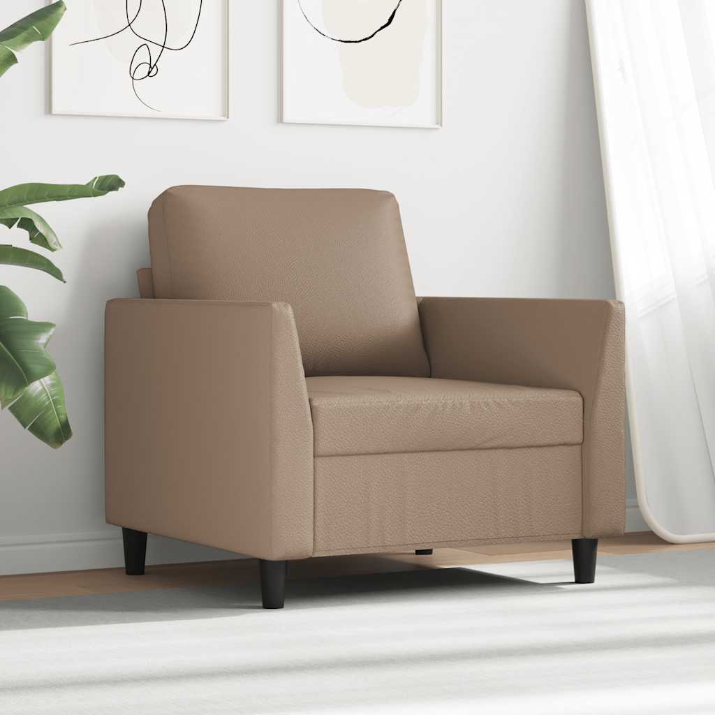 Sofa Chair Cappuccino 60 cm Faux Leather