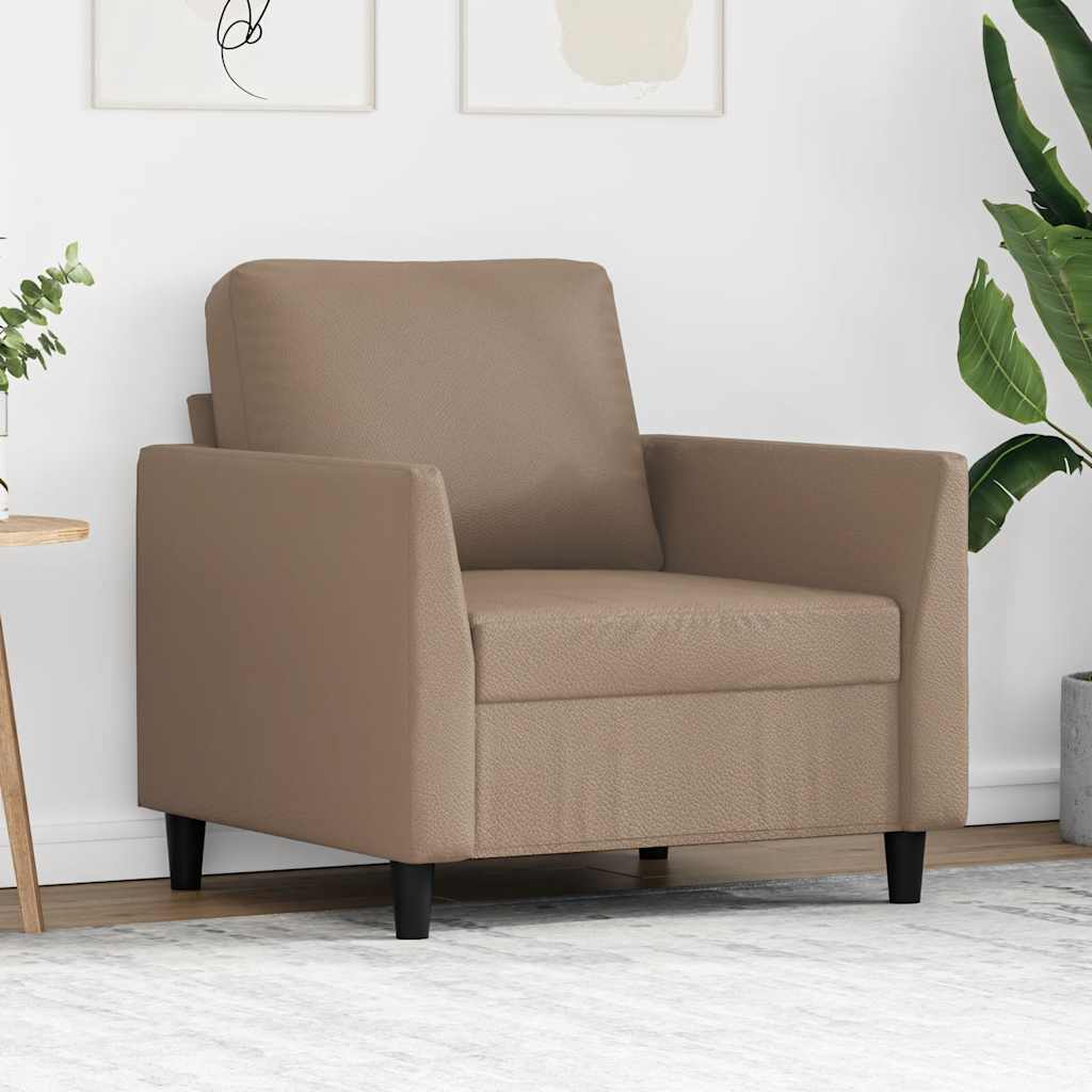 Sofa Chair Cappuccino 60 cm Faux Leather