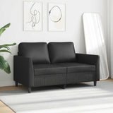 2-Seater Sofa Black 120 cm Faux Leather