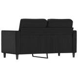 2-Seater Sofa Black 120 cm Faux Leather - 45-Degree Angle