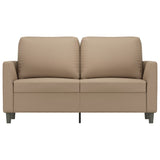 2-Seater Sofa Cappuccino 120 cm Faux Leather - Side View