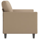 2-Seater Sofa Cappuccino 120 cm Faux Leather - Top-Down View