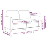 2-Seater Sofa Cappuccino 120 cm Faux Leather