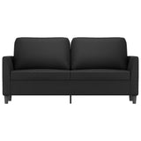 2-Seater Sofa Black 140 cm Faux Leather