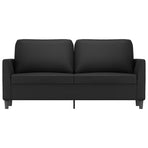 2-Seater Sofa Black 140 cm Faux Leather