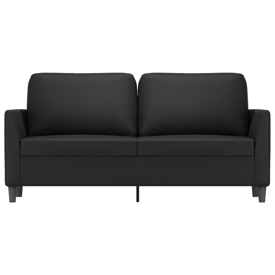 2-Seater Sofa Black 140 cm Faux Leather