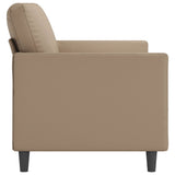 2-Seater Sofa Cappuccino 140 cm Faux Leather - Top-Down View