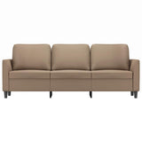 3-Seater Sofa Cappuccino 180 cm Faux Leather