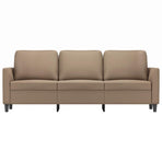 3-Seater Sofa Cappuccino 180 cm Faux Leather